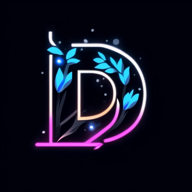 Foto desenho da letra d do logotipo ou do desenho do logotipo d ou do design do monograma d ou do logotipo 3d d