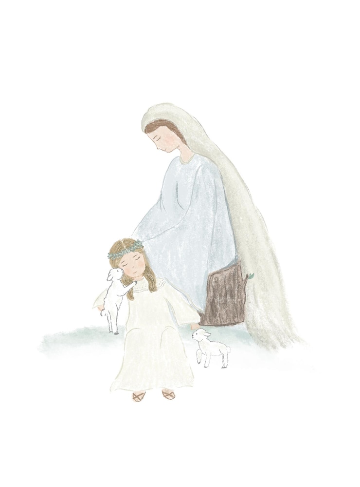 Foto desenho da menina e da mary