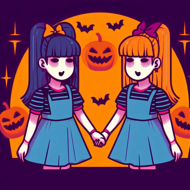 Foto desenho de adesivos de halloween