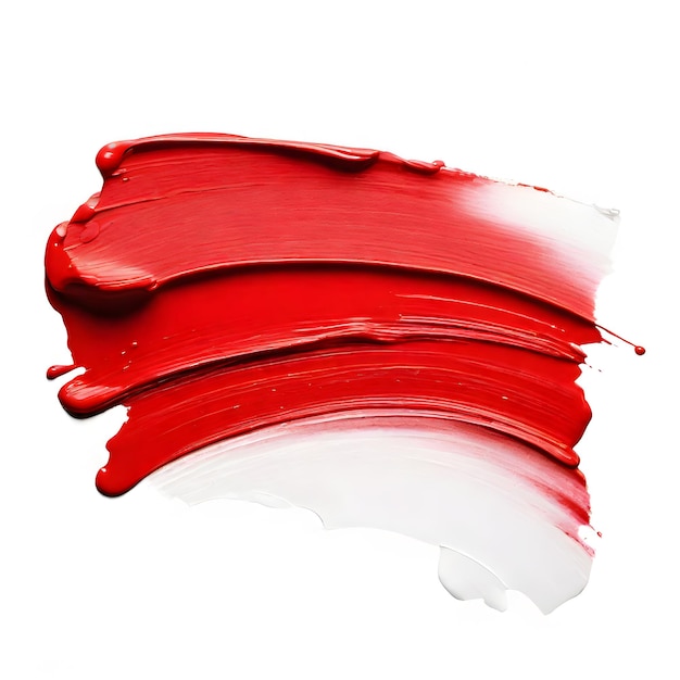 desenho de aquarela de pincel vermelho com fundo branco