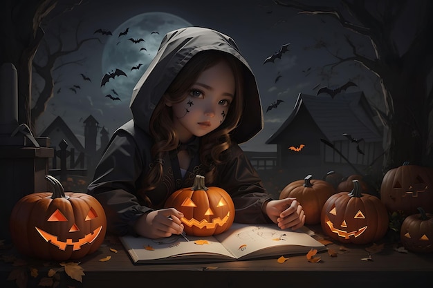 Foto desenho de arte de halloween gerado por ia