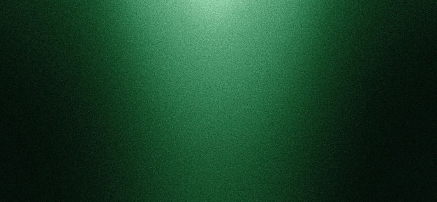 Foto desenho de banner com efeito de textura de fundo de gradiente verde, luz brilhante granulado e fundo escuro de ruído