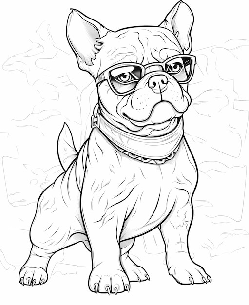 desenho de cachorro com bola para colorir para crianças linhas grossas estilo anime