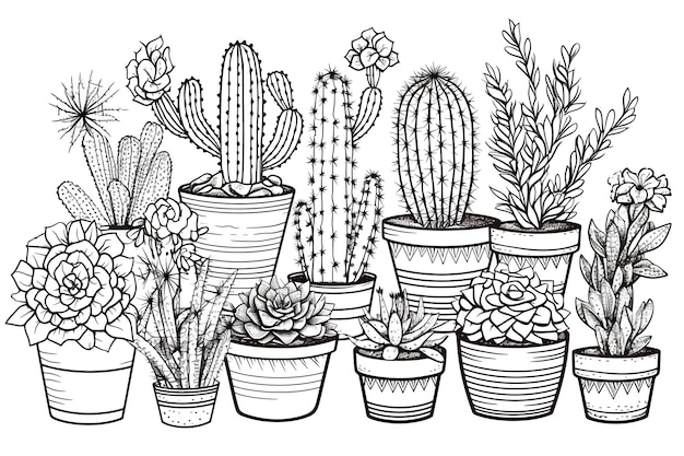 Cactus Coloring Page - Cactos Desenho Para Colorir Png - Free Transparent  PNG Clipart Images Download