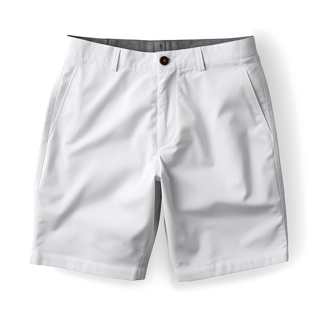 Desenho de calções chino feitos de algodão leve com uma linha isolada em branco bg blank