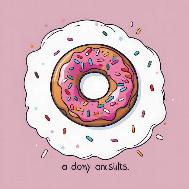 Foto desenho de camiseta de donut