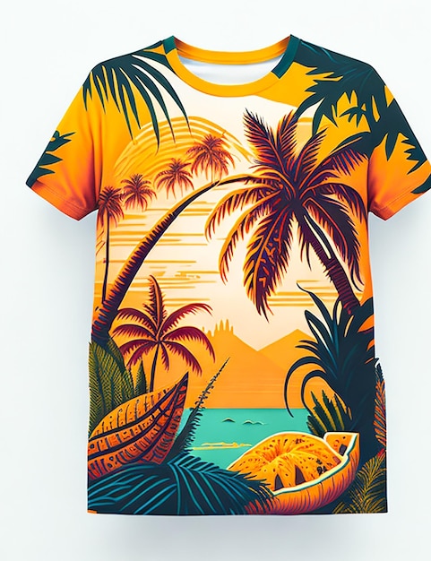 Foto desenho de camiseta de verão gerado por ai