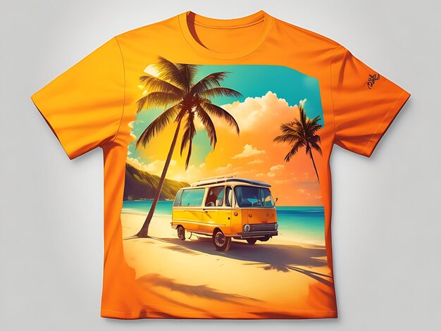 Desenho de camiseta de verão