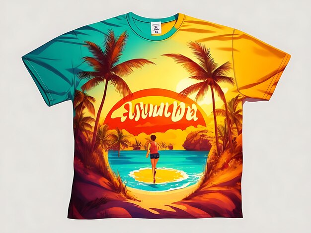 Desenho de camiseta de verão