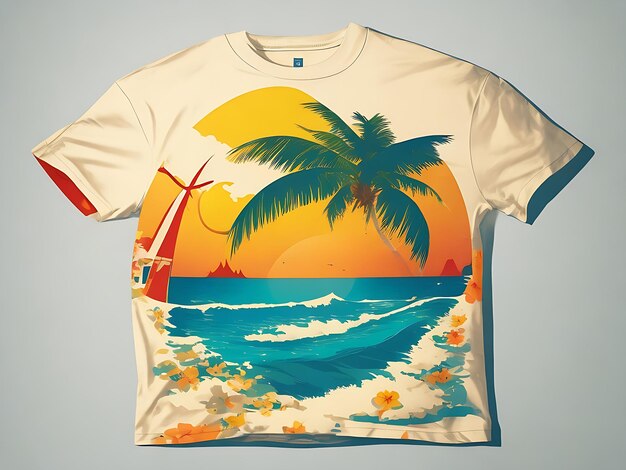Desenho de camiseta de verão