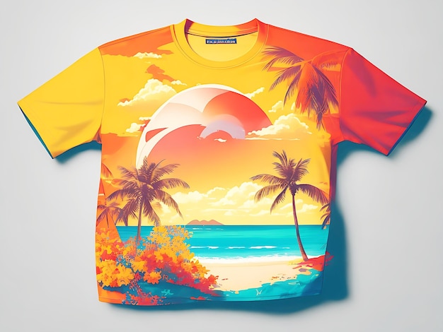 Desenho de camiseta de verão