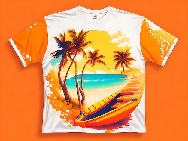 Desenho de camiseta de verão