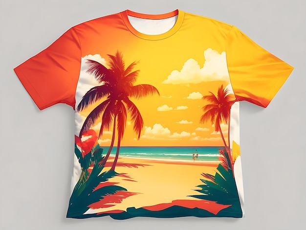 Desenho de camiseta de verão