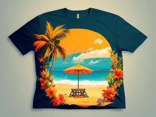 Desenho de camiseta de verão