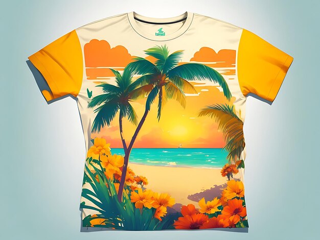 Desenho de camiseta de verão