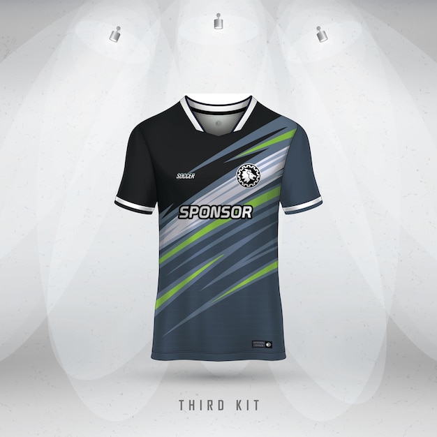Desenho de camisola esportiva texturizada abstrata camisola de jogos de futebol esportiva