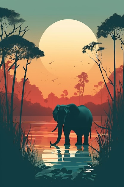 Foto desenho de cartaz do dia mundial da vida selvagem mínimo e simples