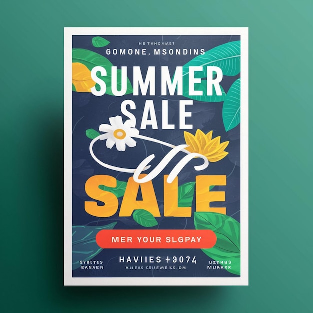 Foto desenho de cartazes para venda de verão