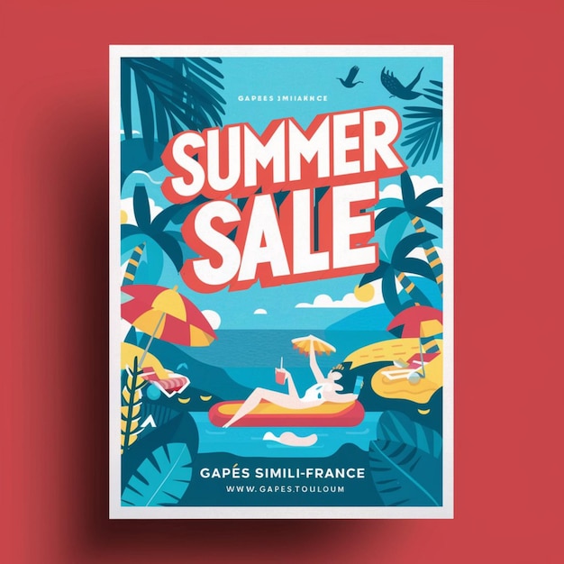 Desenho de cartazes para venda de verão