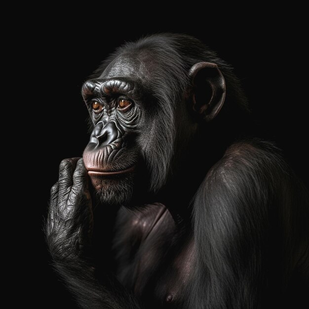 Foto desenho de chimpanzé