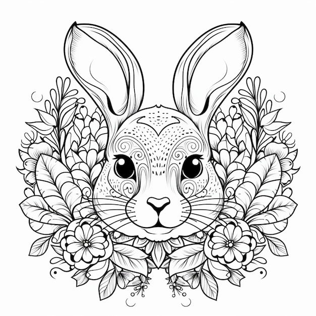 desenho de coelho de páscoa para colorir