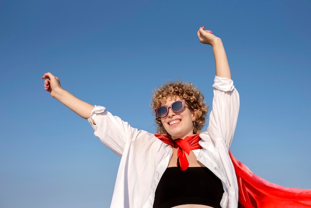 Foto desenho de colagem de super-heróis femininos