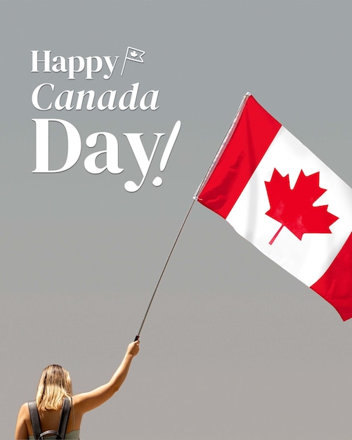 Desenho de colagem do Dia do Feliz Canadá