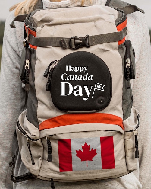 Desenho de colagem do Dia do Feliz Canadá