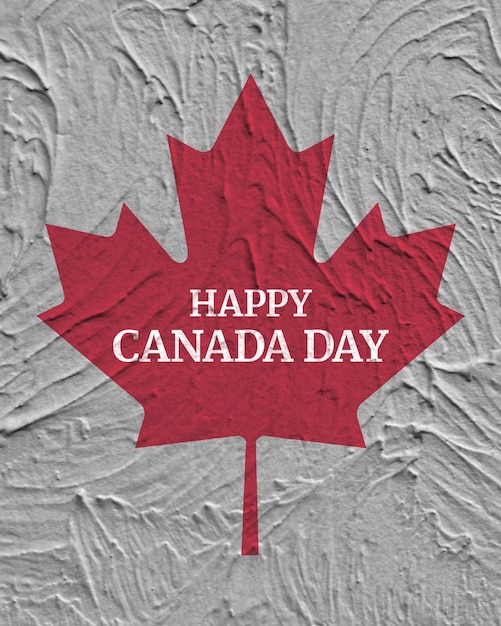 Desenho de colagem do Dia do Feliz Canadá