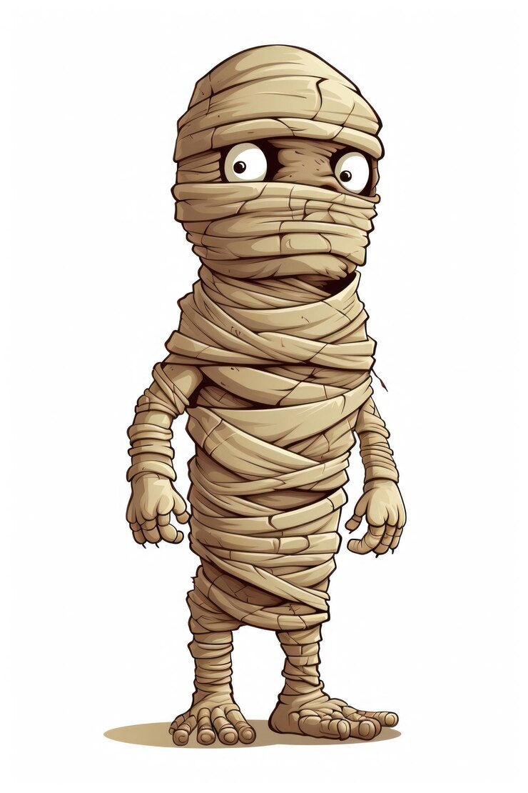 Foto desenho de desenho animado de múmia