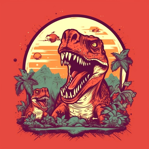 Foto desenho de dinossauro