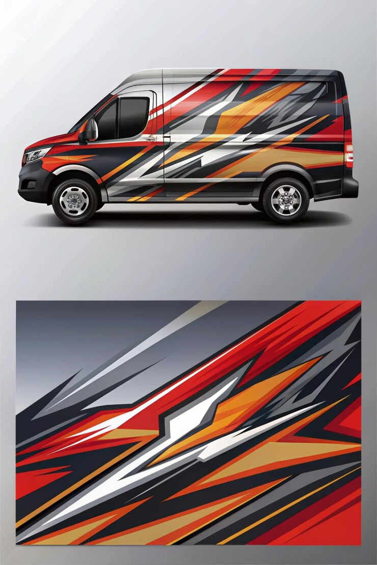 Foto desenho de enrolamento de carros de corrida fundo esportivo abstrato desenho gráfico de decalque de envelopamento de carro desenhos de fundo de corrida de faixas abstratas para enrolamento van de carga carro de corrida carro de rali caminhão de picape veículo de aventura