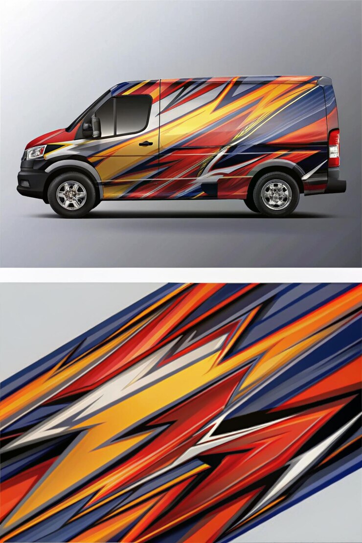 Foto desenho de enrolamento de carros de corrida fundo esportivo abstrato desenho gráfico de decalque de envelopamento de carro desenhos de fundo de corrida de faixas abstratas para enrolamento van de carga carro de corrida carro de rali caminhão de picape veículo de aventura