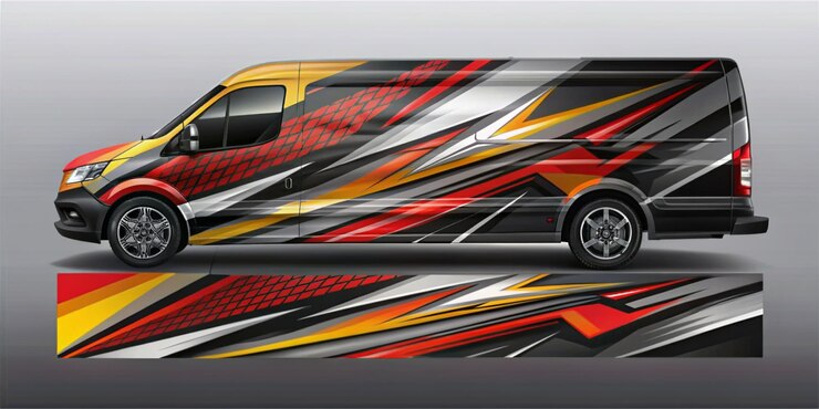Foto desenho de enrolamento de carros de corrida fundo esportivo abstrato desenho gráfico de decalque de envelopamento de carro desenhos de fundo de corrida de faixas abstratas para enrolamento van de carga carro de corrida carro de rali caminhão de picape veículo de aventura