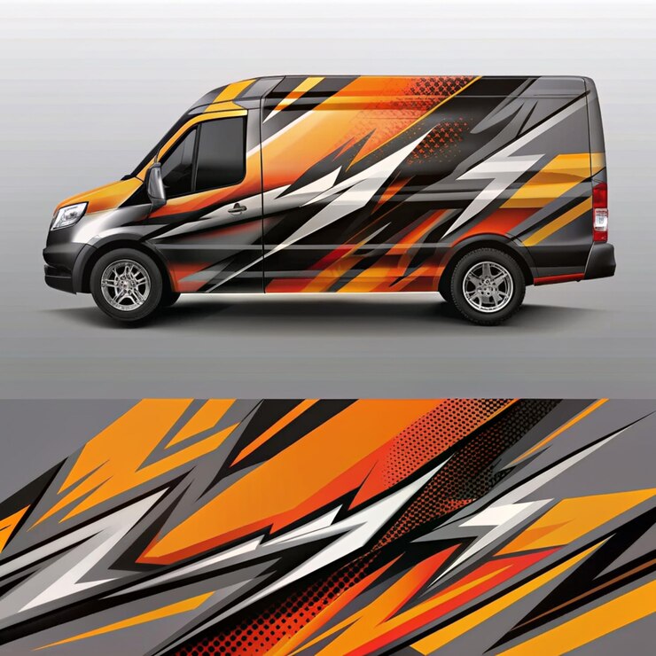 Foto desenho de enrolamento de carros de corrida fundo esportivo abstrato desenho gráfico de decalque de envelopamento de carro desenhos de fundo de corrida de faixas abstratas para enrolamento van de carga carro de corrida carro de rali caminhão de picape veículo de aventura