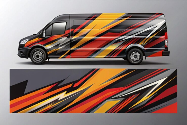 Foto desenho de enrolamento de carros de corrida fundo esportivo abstrato desenho gráfico de decalque de envelopamento de carro desenhos de fundo de corrida de faixas abstratas para enrolamento van de carga carro de corrida carro de rali caminhão de picape veículo de aventura