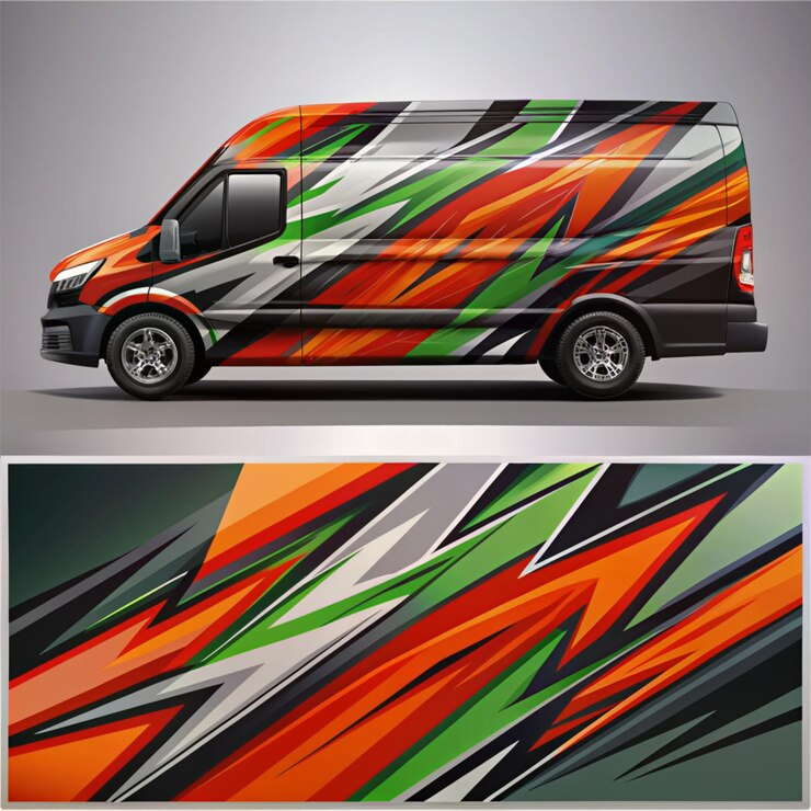 Foto desenho de enrolamento de carros de corrida fundo esportivo abstrato desenho gráfico de decalque de envelopamento de carro desenhos de fundo de corrida de faixas abstratas para enrolamento van de carga carro de corrida carro de rali caminhão de picape veículo de aventura