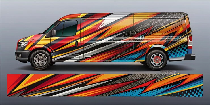 Foto desenho de enrolamento de carros de corrida fundo esportivo abstrato desenho gráfico de decalque de envelopamento de carro desenhos de fundo de corrida de faixas abstratas para enrolamento van de carga carro de corrida carro de rali caminhão de picape veículo de aventura
