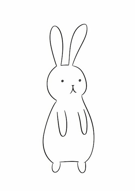 Desenho de esboço de coelho