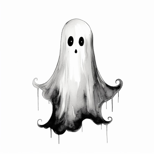 Foto desenho de fantasma de halloween de terror