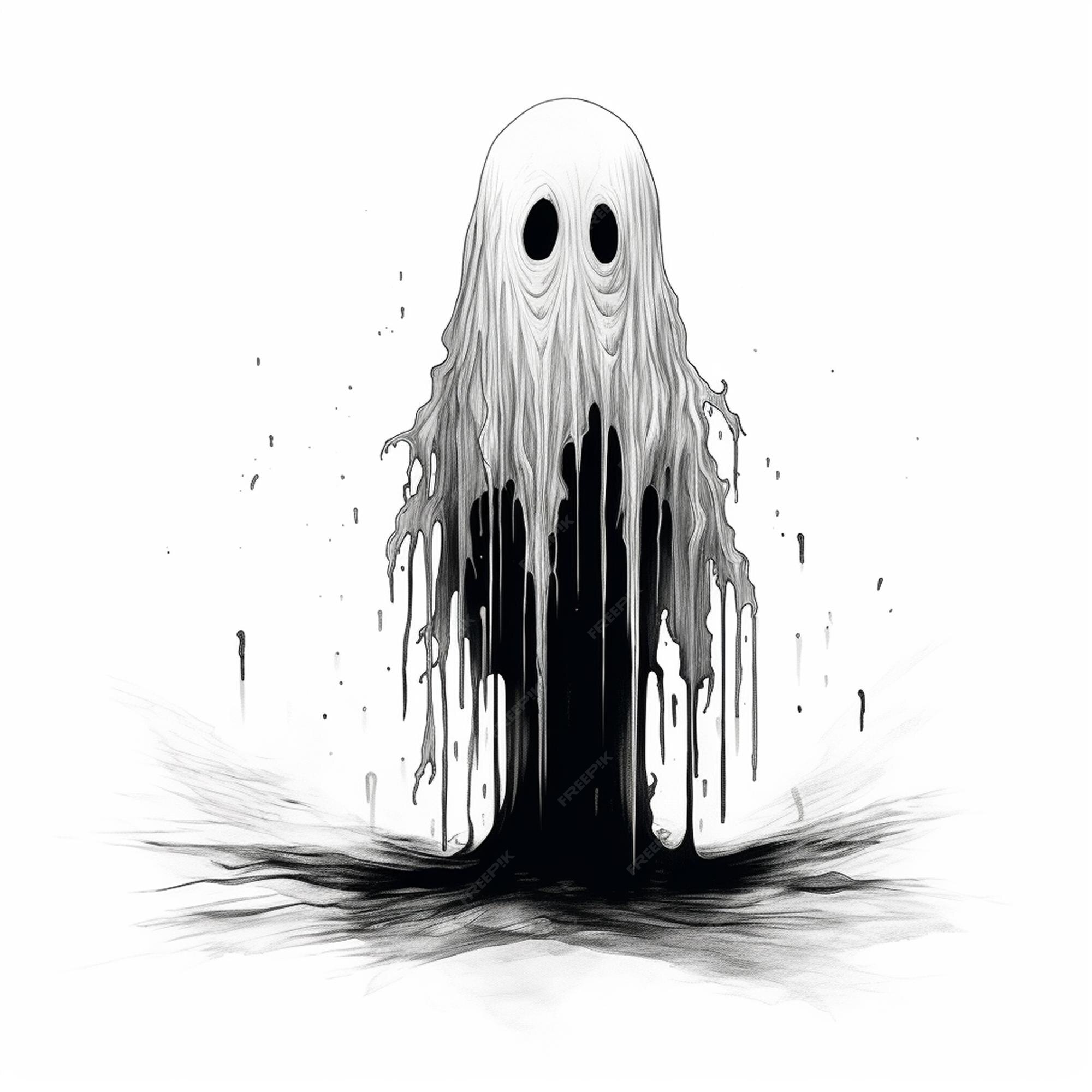 Desenho de fantasma de halloween dos desenhos animados