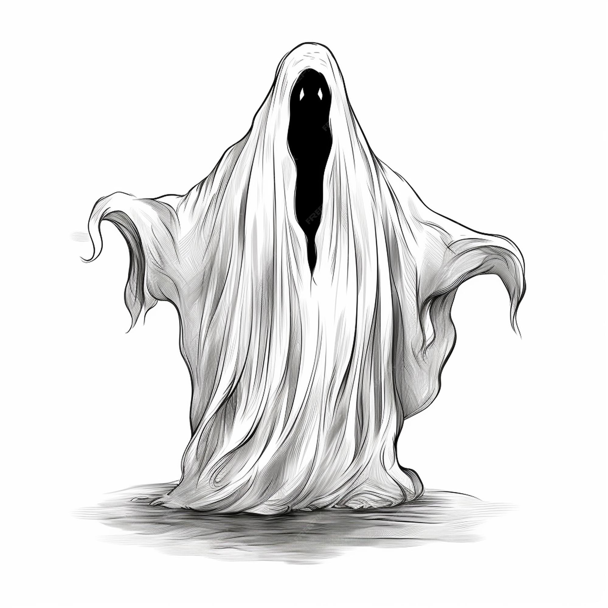 Desenho de fantasma de halloween para adultos