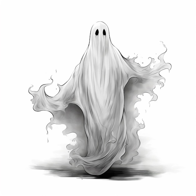 Foto desenho de fantasma de halloween para adultos