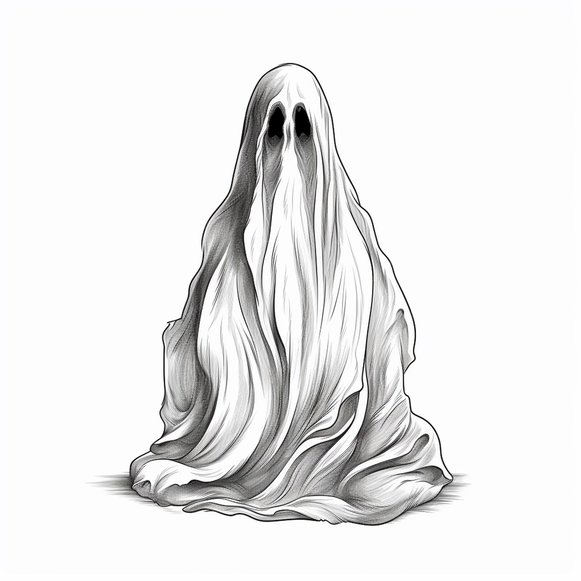 how to draw halloween ghost - como desenhar um fantasma 