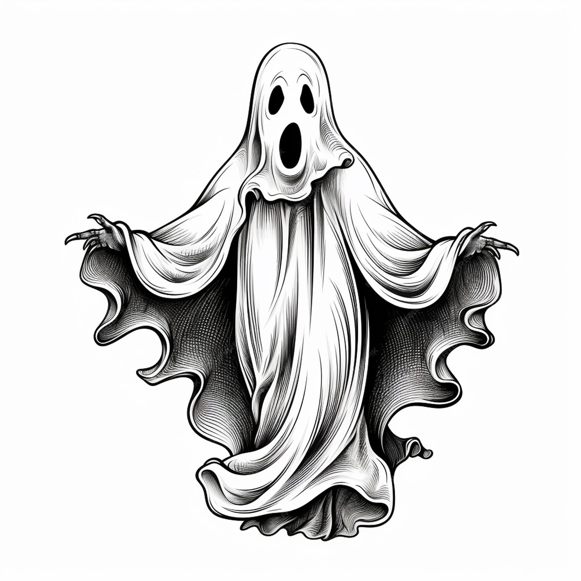 Desenho de fantasma de halloween