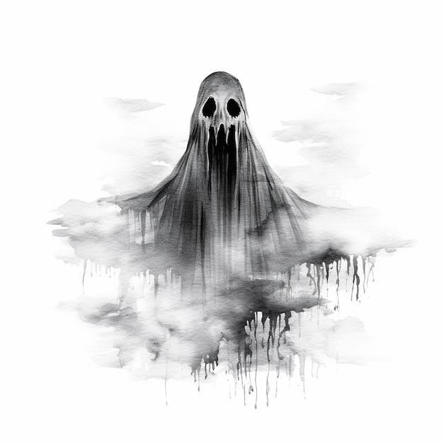 Foto desenho de fantasma de halloween para design de camiseta