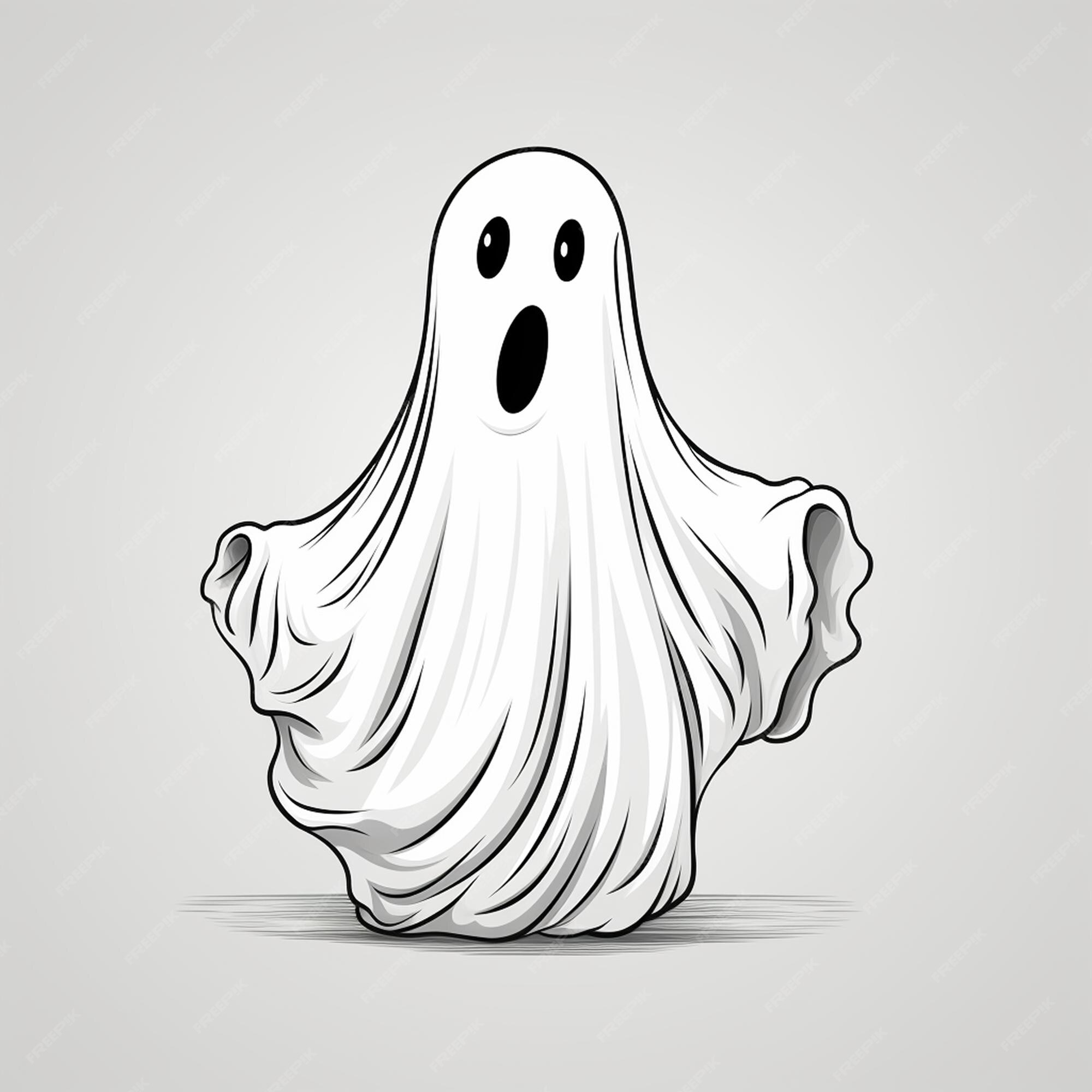 how to draw halloween ghost - como desenhar um fantasma 