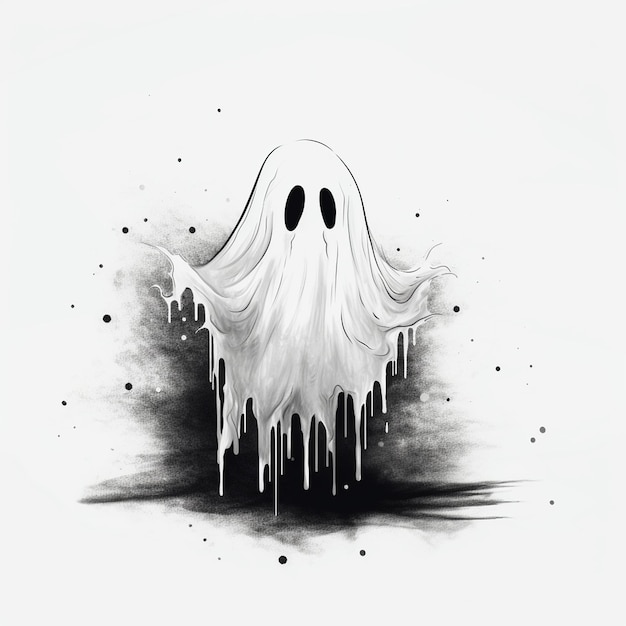 Foto desenho de fantasma de halloween para ícone do aplicativo de halloween