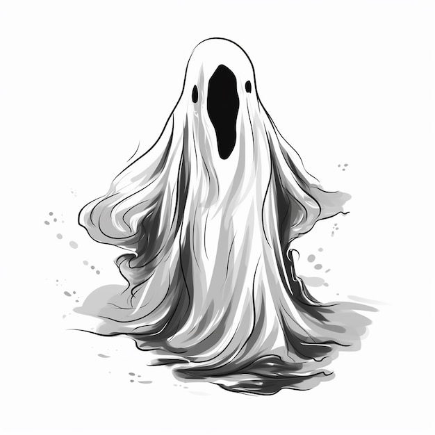 Desenho de fantasma de Halloween para quem ama o Halloween