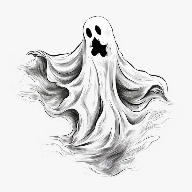 Foto desenho de fantasma de halloween para sites e aplicativos